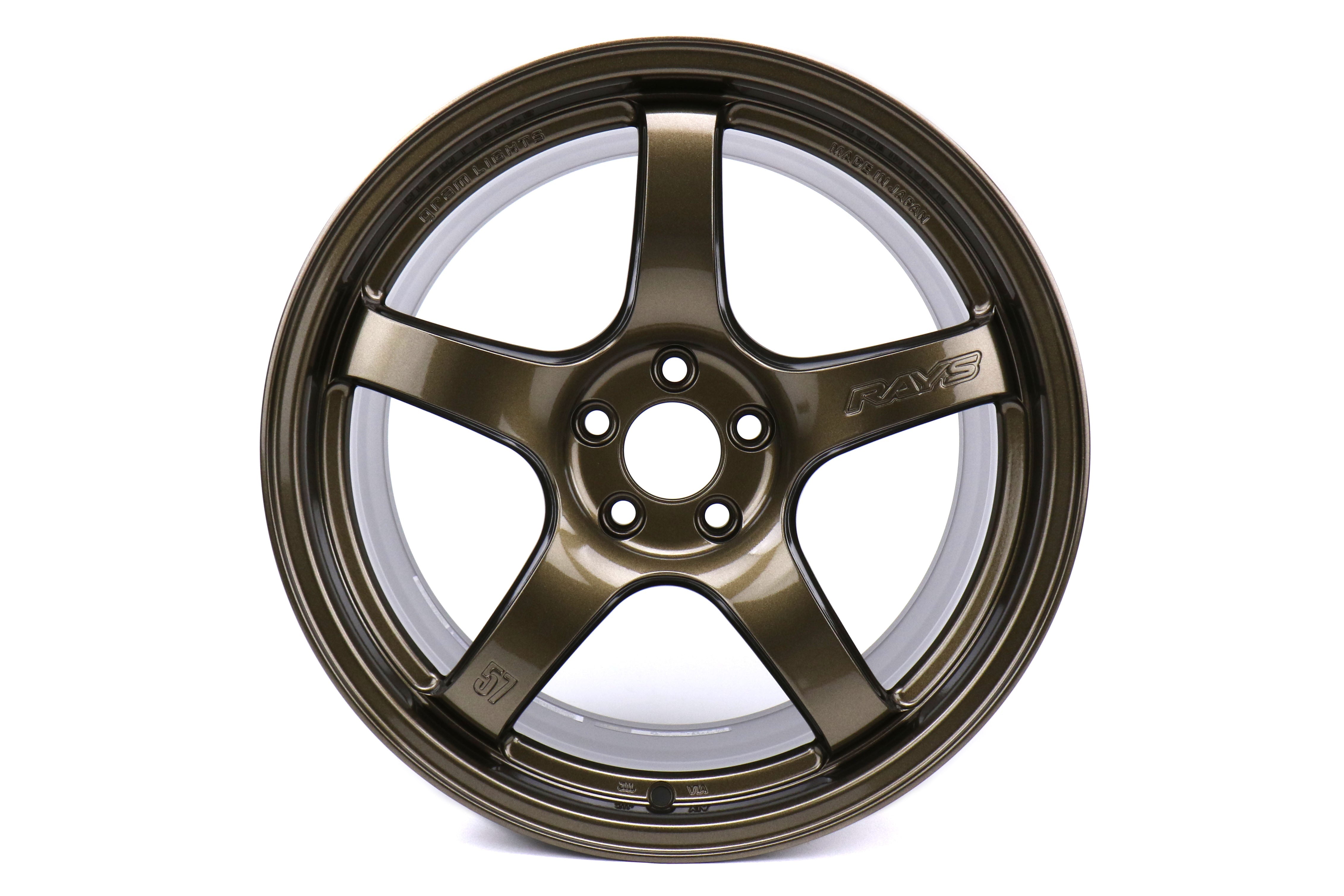 Rays Gram Lights 57CR Almite Gold 17x9 +38mm 5x100 (Sold As Pair) - 2013-2024 Subaru BRZ / Scion FR-S / Toyota GR86 / 2014-2018 Subaru Forester